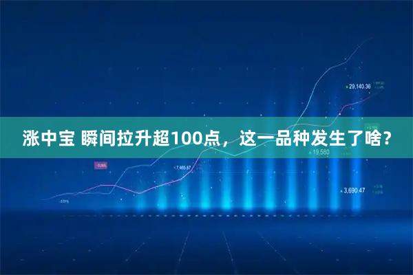 涨中宝 瞬间拉升超100点，这一品种发生了啥？